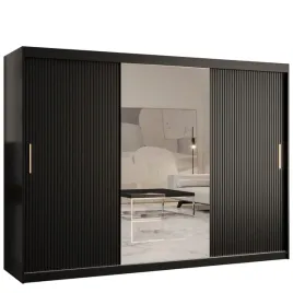 czarny-szafa-przesuwna-z-lustrem-riflo-slim-2-250-cm