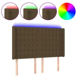 zaglowek-do-lozka-z-led-ciemnobrazowy-147x16x118-128-cm-tkanina