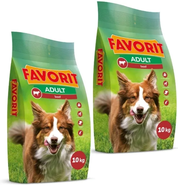 Sucha karma dla psa FAVORIT z wołowiną 10kg