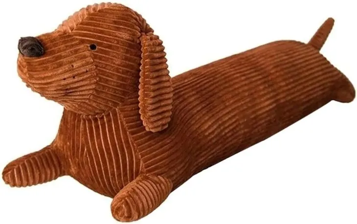 MASKOTKA GIGANT PLUSZAK PRZYTULANKA PIES PIESEK JAMNIK 110CM BRĄZOWY BROWN