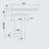 falmec-zero-easy-84-czarny-600-m3-h-stan-nowy