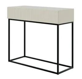 konsola-veldio-90-cm-szary-bez-z-czarnymi-nogami-selsey-design