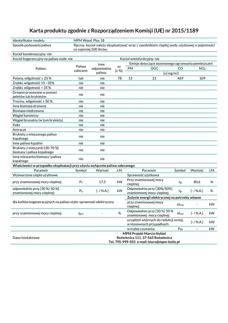 kociol-mpm-wood-plus-18-kw-stan-nowy