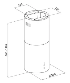 okap-globalo-cylindro-isola-39-7-blue