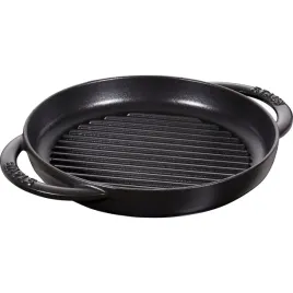 staub-okragla-patelnia-zeliwna-grillowa-z-dwoma-uchwytami-22-cm-czarny