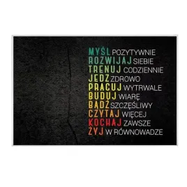 mysl-rozwijaj-trenuj-czarny-magnes-szklany