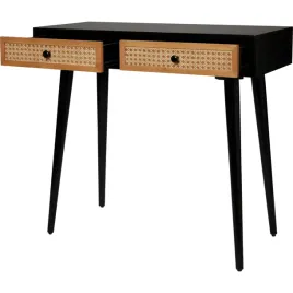 elegancka-konsola-toaletka-leona-80x40x79cm-czarna-matowa-mdf-2-szuflady