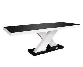 stol-rozkladany-xenon-czarny-bialy-wysoki-polysk-hub