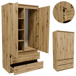 szafa-s902d2szart-artisan-90cm-garderoba-regal-szuflady-drazek-wieszaki