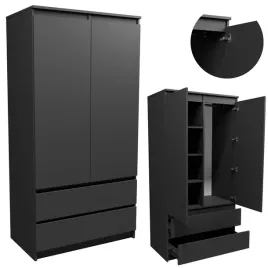 szafa-s902d2szgra-grafit-szary-90-garderoba-regal-szuflady-drazek-wieszaki