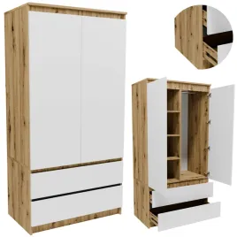 szafa-s902d2szabi-artisan-bialy-90-garderoba-regal-szuflady-drazek-wieszaki