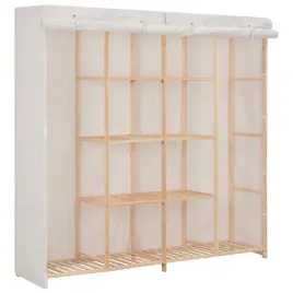 biala-szafa-z-tkaniny-i-drewniana-rama-173-x-40-x-170-cm