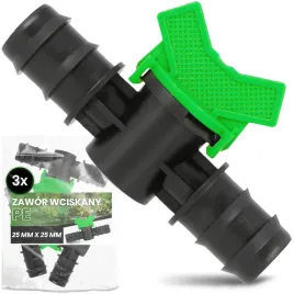 3x-zawor-kulowy-pe-25-mm-wciskany-lacznik-wody-weza-linii-nawadniania