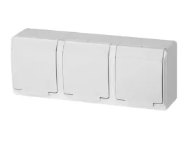 hermes-gniazdo-potrojne-natynkowe-z-u-ip44-biale