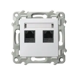 ospel-szafir-gniazdo-komputerowe-2xrj45-biale