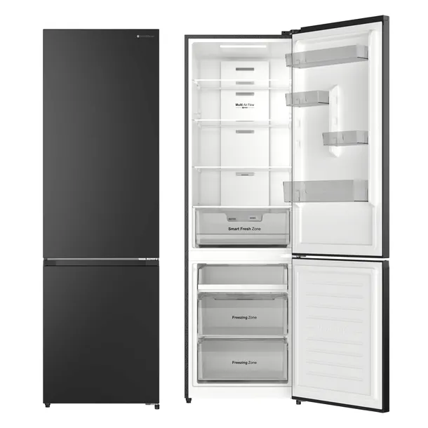 Lodówka No Frost 185cm 308L Smith&Brown SFBF-232-BE5 Czarna Szerokość 54cm