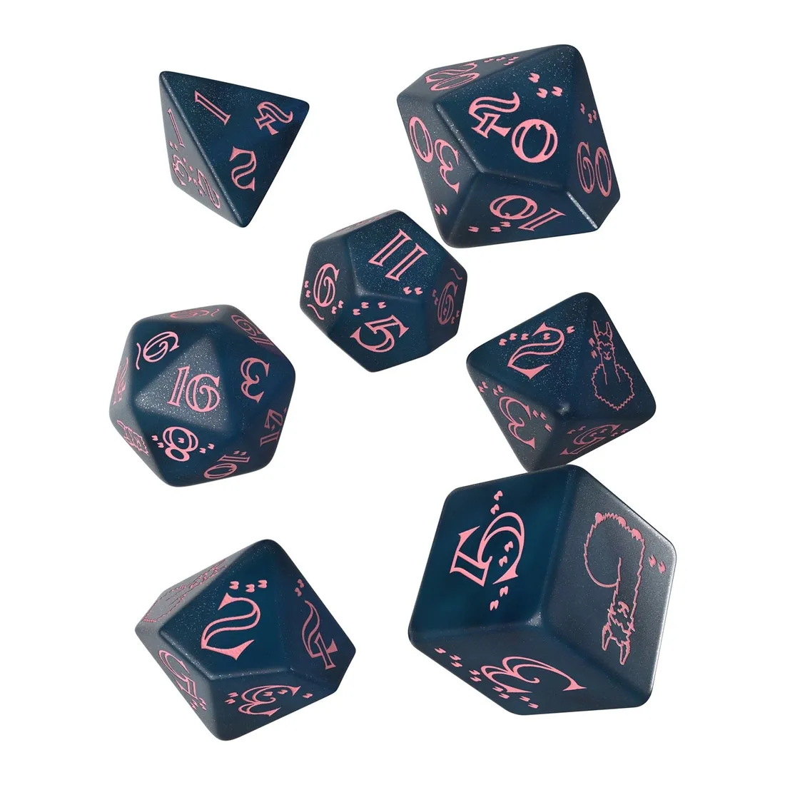 kosci-sparkling-llama-dice-set-7-szt-stan-nowy