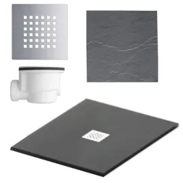 brodzik-niski-ciemnoszary-konglomerat-90x90-cm-zestaw-syfon-maskownica
