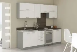 meble-kuchenne-bianca-ii-230cm-bialy-polysk-z-blatem
