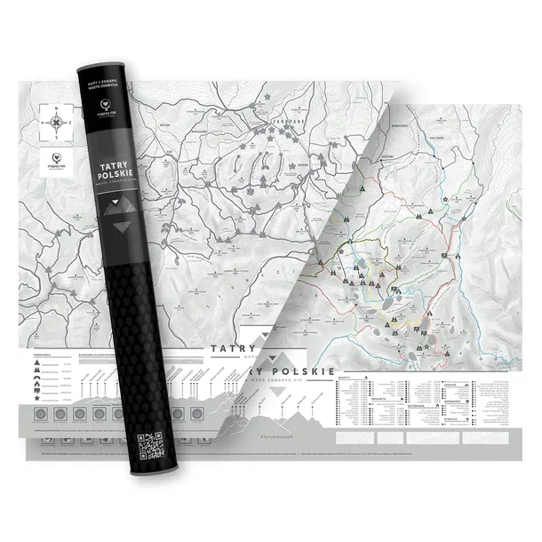 Mapa Zdrapka Tatry Polskie • Mapa Zdrapka VIP