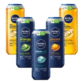 Zdjęcie produktu NIVEA MEN żel pod prysznic męski zestaw 5x500ml