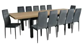 komplet-12-krzesel-szary-welur-duzy-stol-boho-rozkladany-do-3-m