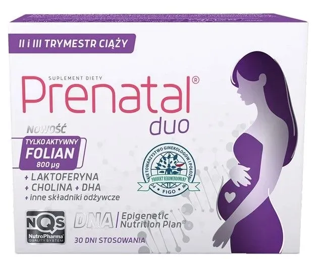 Prenatal Duo, 600 DHA, ciąża, karmienie, 30 + 60 kapsułek