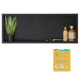 polka-wnekowa-czarna-z-kolnierzem-90x30x10-cm-stal-nierdzewna