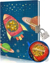 pamietnik-dla-dzieci-rakieta-kosmiczna-z-klodka-sekretny-dziennik-zloto