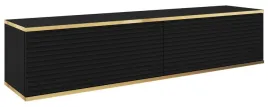 szafka-pod-telewizor-ozo-135cm-czarna-ryflowana