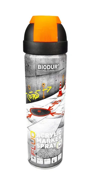 FLUORESCENCYJNA FARBA GEODEZYJNA POMARAŃCZOWA 500ML MARKER BUDOWLANY