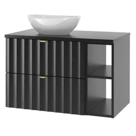 czarny-zestaw-lazienkowy-80cm-szafka-blat-regal-umywalka-ryflowane-fronty