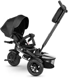 rowerek-trojkolowy-dla-dzieci-premium-black-z-daszkiem-qplay-6w1-obrotowy