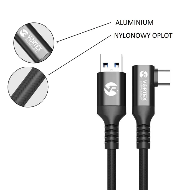 oculus-link-kabel-vortexvr-3m-element-mocujacy-or-usb-a-stan-nowy