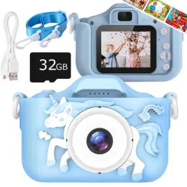 aparat-dla-dzieci-cyfrowy-fotograficzny-karta-32gb-niebieski-jednorozec