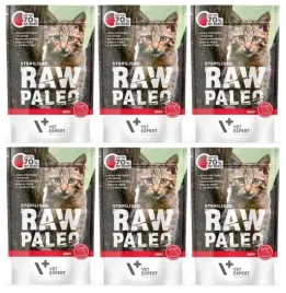 vetexpert-raw-paleo-cat-sterilised-beef-6x100g