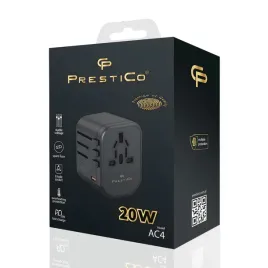 prestico-ac4-travel-adapter-pd-black