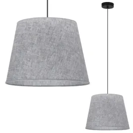 lampa-sufitowa-wiszaca-zyrandol-do-kuchni-jadalni-szary-lniany-abazur-38cm