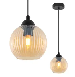 lampa-wiszaca-sufitowa-zyrandol-czarna-klosz-topazowy-szklana-kula-14cm