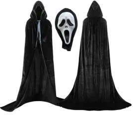 kostium-stroj-halloween-smierc-czarna-peleryna-plaszcz-welur-maska-krzyk-m