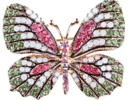 broszka-ozdobna-krysztalki-motyl-bialy-i-zielony