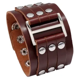 skorzana-bransoletka-z-zawieszka-mezczyzni-punk-vintage-brazowy