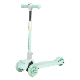 seledynowa-balansowa-hulajnoga-skladana-trojkolowa-ze-swiecacymi-kolami-led