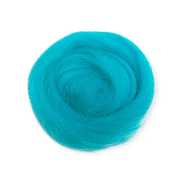Wełna, czesanka polska, 10g- jasny turkus