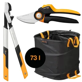 Zdjęcie produktu FISKARS X-SERIES P961 Sekator nożycowy+ ręczny LX94+ Kosz ogrodowy 73L