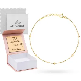 zlota-bransoletka-585-na-noge-z-diamentowe-kulki-elegancki-prezent