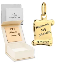 zlota-zawieszka-585-duzy-papirus-grawer-na-grawer-idealny-prezent