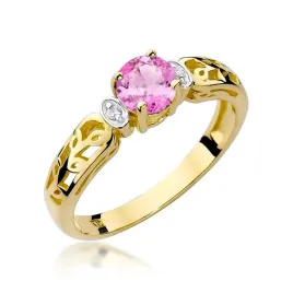 zloty-pierscionek-585-rozowy-topaz-i-brylanty-wspanialy-prezent
