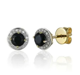 zlote-kolczyki-585-czarny-agat-diamenty-sztyft-elegancki-prezent
