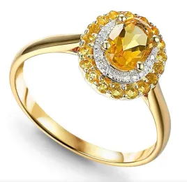 zloty-pierscionek-cytryn-i-diamenty-585-grawer-zareczyny-na-prezent